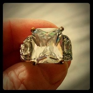 Art Deco Style 3 Carot Cubic Ring